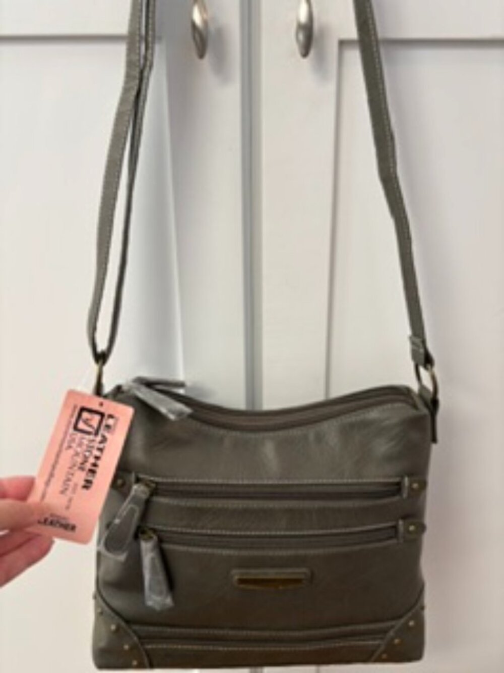 STONE MOUNTAIN Laredo riveted handbag NWT
